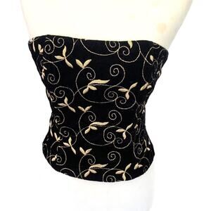 Vintage Scott McClintock Bustier Corset 8 Coquette Y2K Whimsygoth Velvet Top